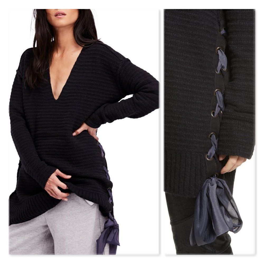 Free People Heart It Laces Sweater